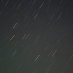 This image was taken with a camera fixed on a tripod with no tracking mechanism.